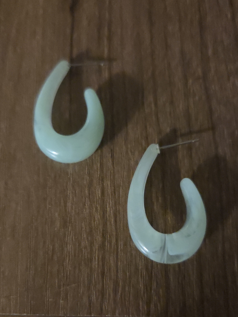 Women Jewelry Mint Green Hoop Earrings